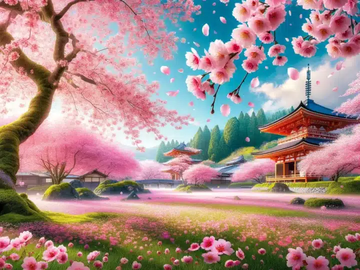 Fototapete japanische Kirschblüten