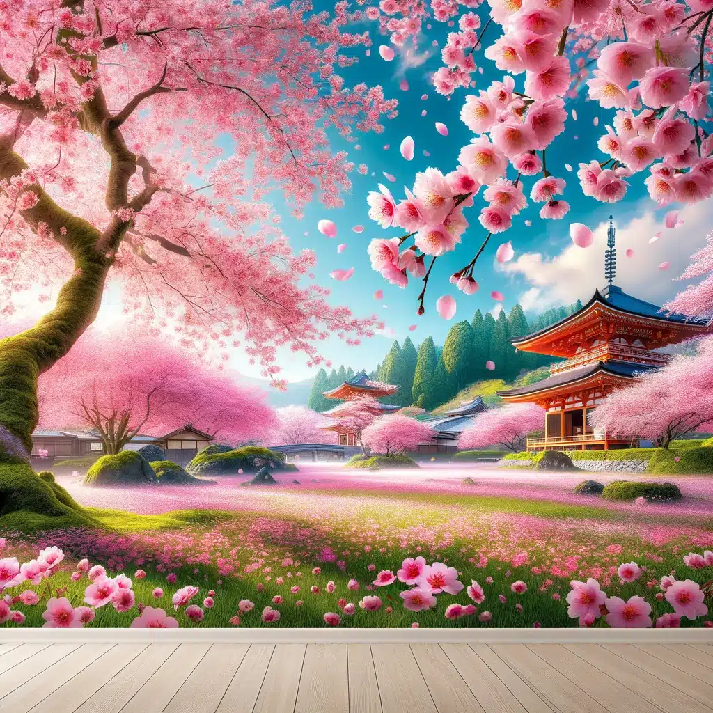 Fototapete japanische Kirschblüten